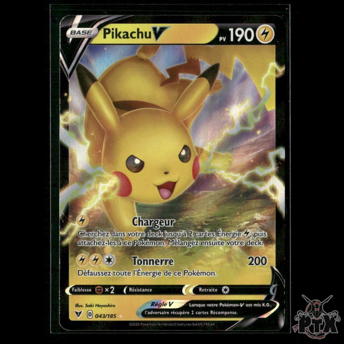 Pikachu V 043/185 SWSH04: Vivid Voltage NM Pokemon