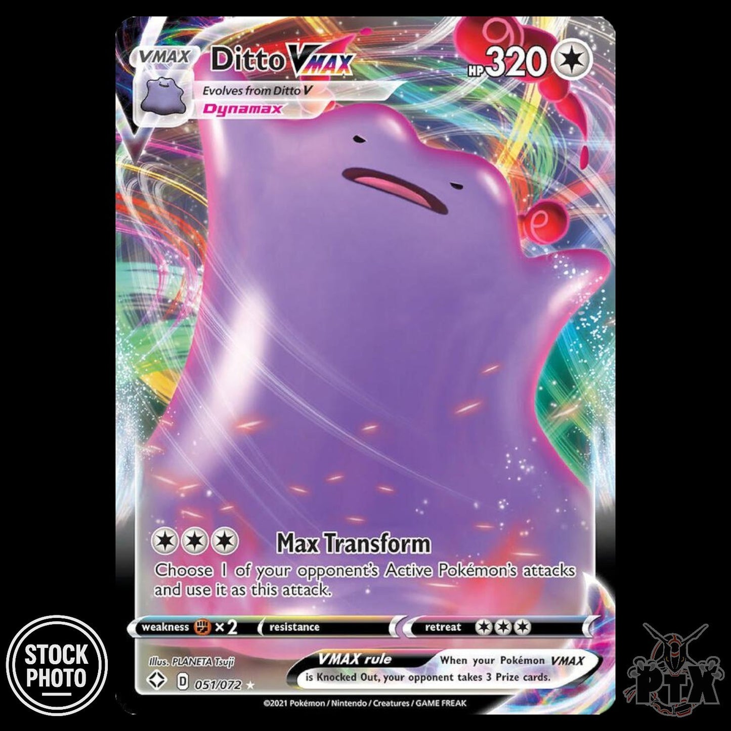 Ditto VMAX #051/072 Shining Fates NM/Near Mint Pokemon 2021