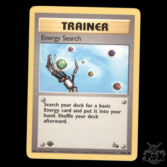 Energy Search #59/62 1st Edition Fossil NM/LP Pokemon 1999