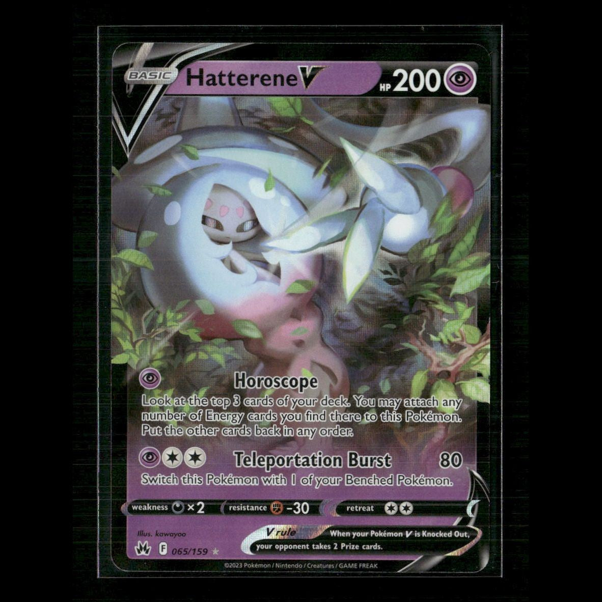 Hatterene V 065/159 SWSH: Crown Zenith NM Pokemon