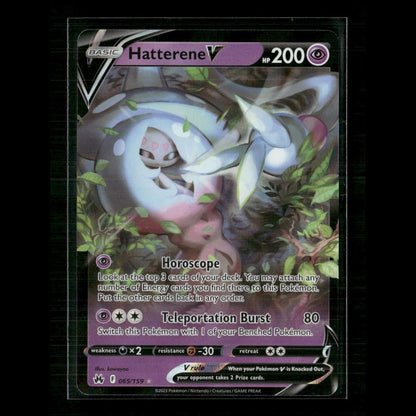 Hatterene V 065/159 SWSH: Crown Zenith NM Pokemon