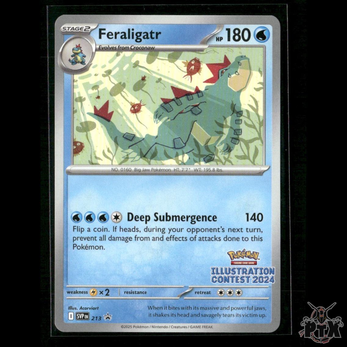 Feraligatr (Illustration Contest 2024) 213 SV: Scarlet & Violet Promo NM Pokemon
