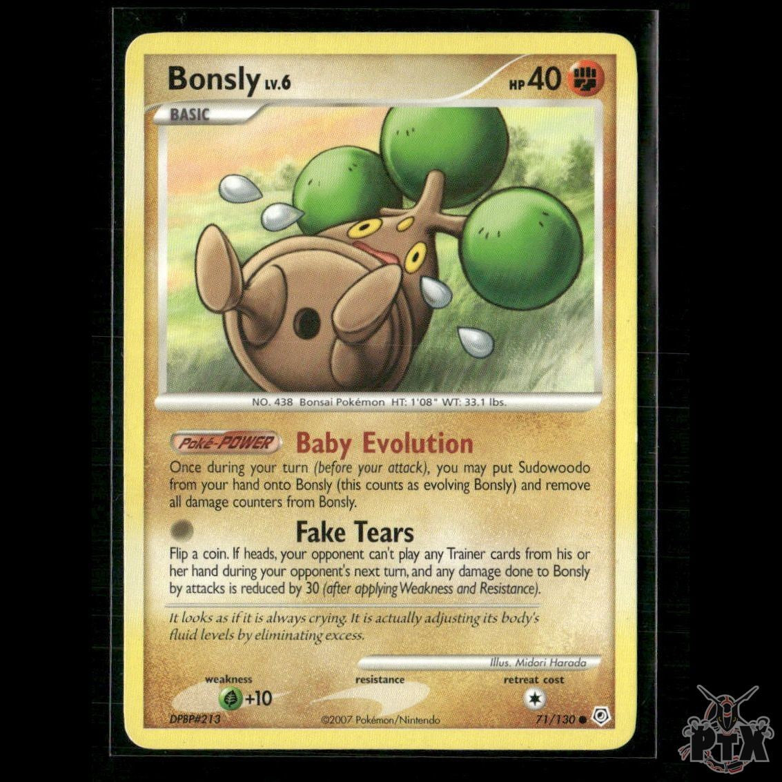 Bonsly 71/130 Diamond and Pearl HP Pokemon