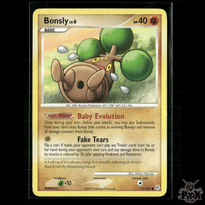 Bonsly 71/130 Diamond and Pearl HP Pokemon