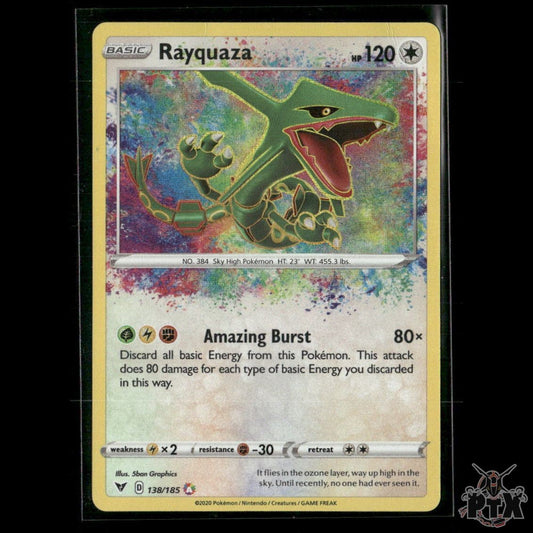 Rayquaza 138/185 SWSH04: Vivid Voltage NM Pokemon