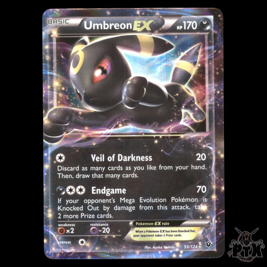 Umbreon EX #55/124 Fates Collide NM/Near Mint Pokemon 2016