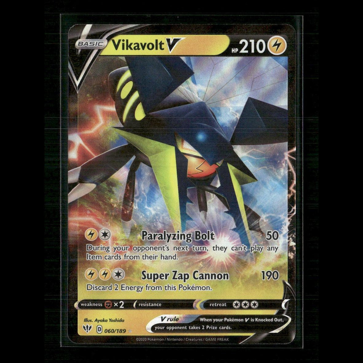 Vikavolt V 060/189 SWSH03: Darkness Ablaze NM Pokemon