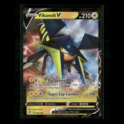 Vikavolt V 060/189 SWSH03: Darkness Ablaze NM Pokemon