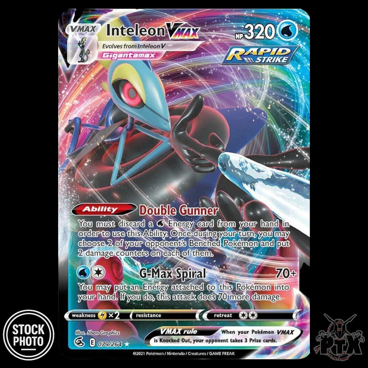 Inteleon VMAX #079/264 Fusion Strike NM/Near Mint Pokemon 2021