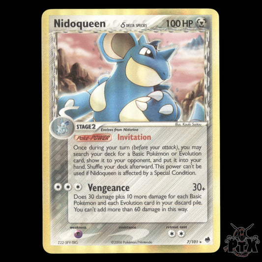 Nidoqueen #7/101 EX Dragon Frontiers NM/Near Mint Pokemon 2006