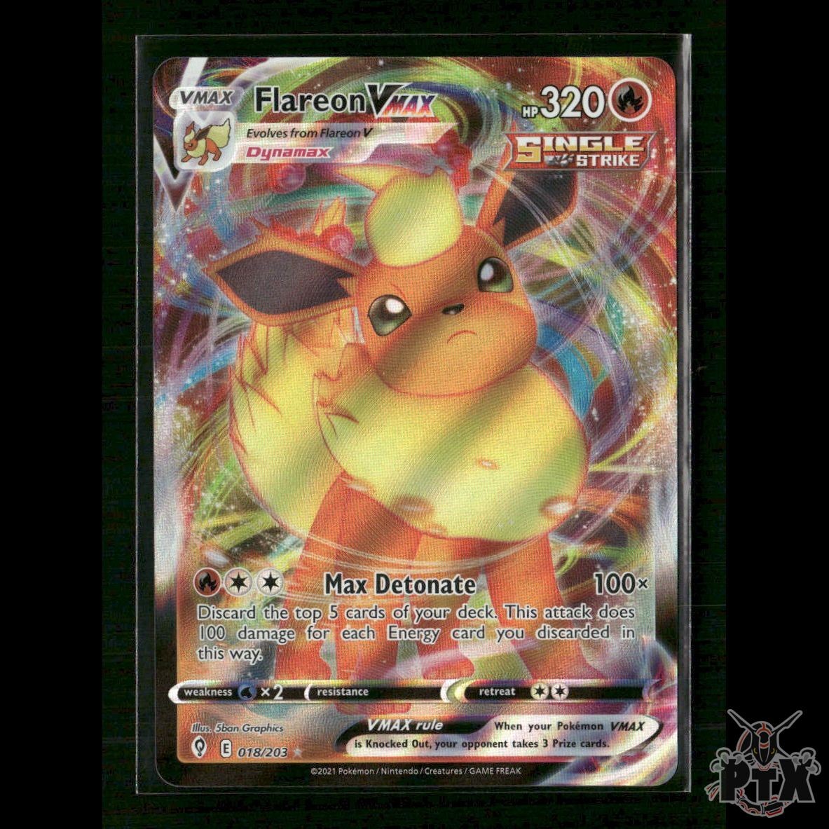 Flareon VMAX 018/203 SWSH07: Evolving Skies NM Pokemon