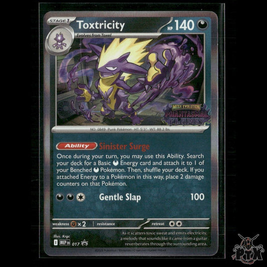 Toxtricity (Prerelease) 017 ME: Phantasmal Flames Promo NM Pokemon