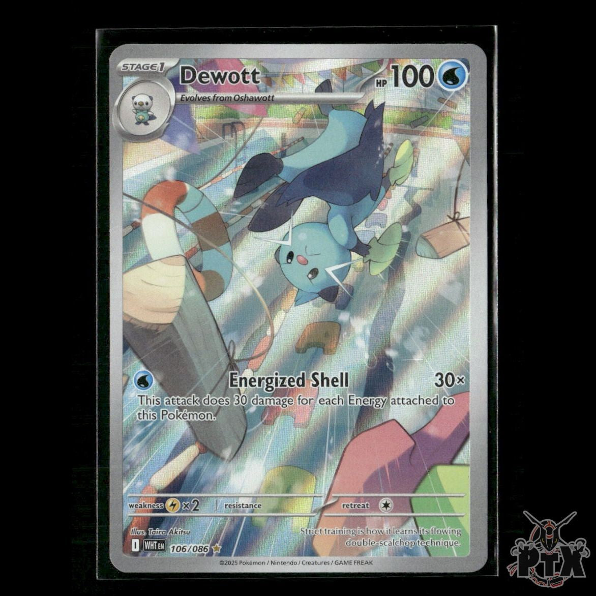 Dewott 106/086 SV: White Flare NM Pokemon