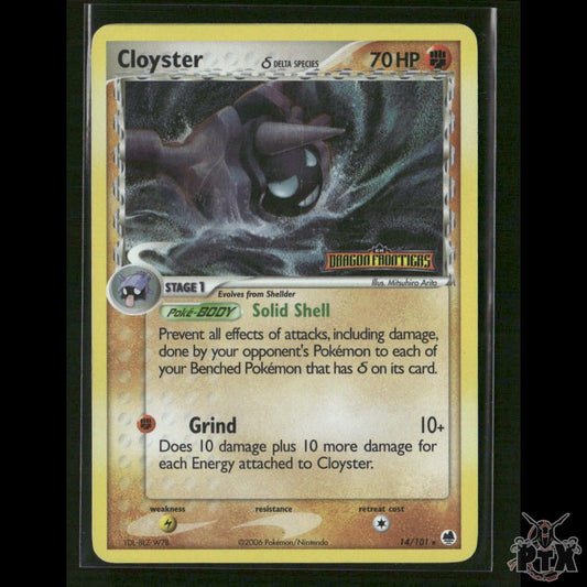 Cloyster Reverse Holo (Delta Species) 14/101 Dragon Frontiers LP Pokemon