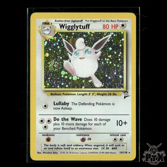 Wigglytuff Holo 19/130 Base Set 2 LP Pokemon