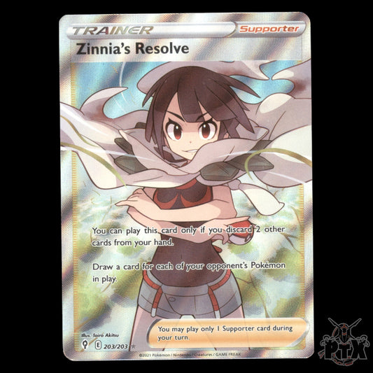 Zinnia's Resolve #203/203 Evolving Skies NM/Near Mint Pokemon 2021