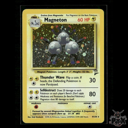 Magneton Holo 9/130 Base Set 2 NM Pokemon