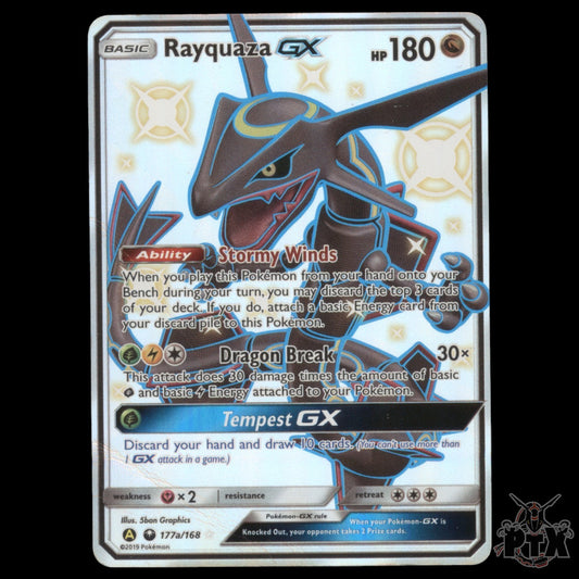 Rayquaza GX #177a/168 Sun & Moon Promo HP/Heavily Played Pokemon 2019