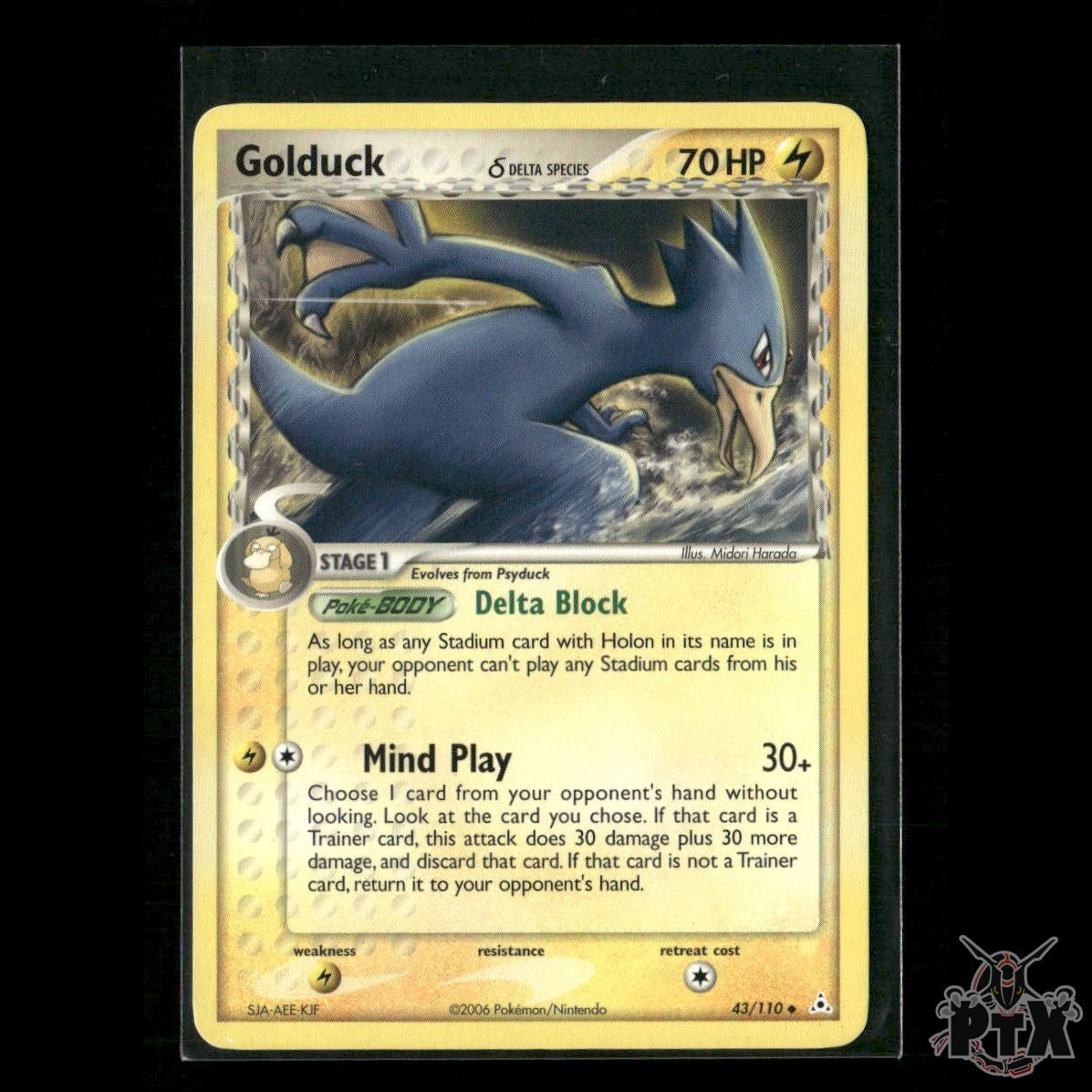 Golduck (Delta Species) 43/110 EX Holon Phantoms LP Pokemon