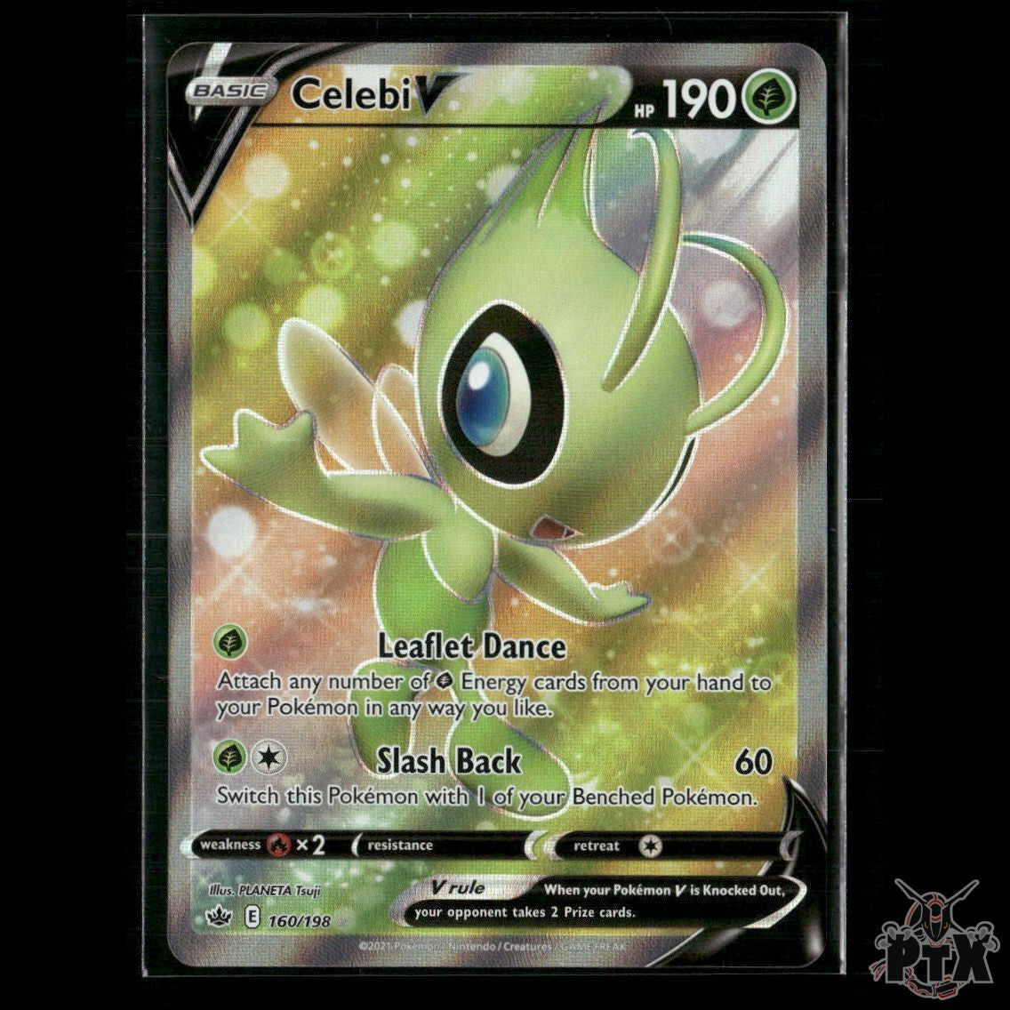 Celebi V (Full Art) 160/198 SWSH06: Chilling Reign NM Pokemon