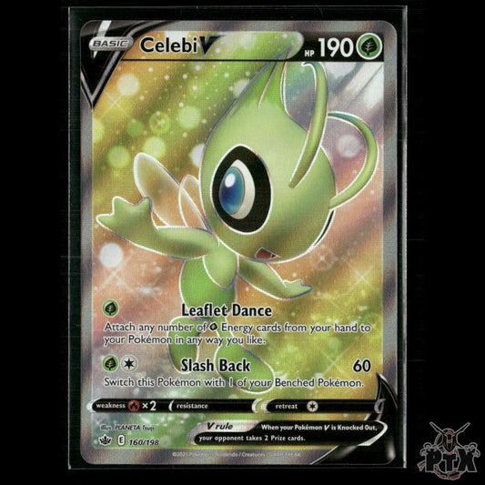 Celebi V (Full Art) 160/198 SWSH06: Chilling Reign NM Pokemon