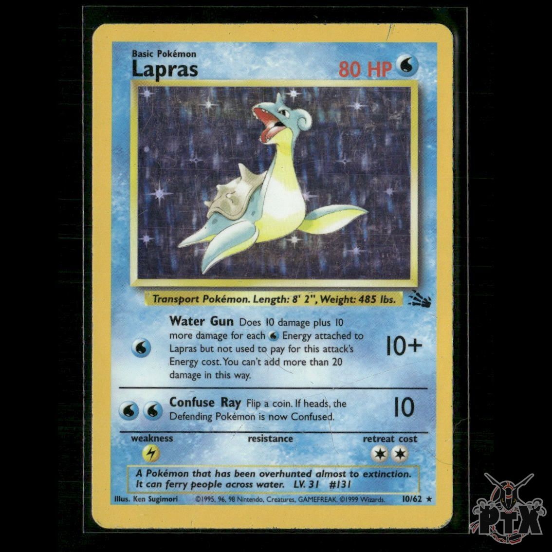 Lapras Holo 10/62 Fossil NM Pokemon