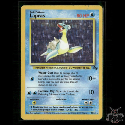 Lapras Holo 10/62 Fossil NM Pokemon