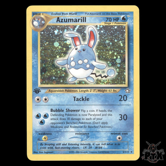 Azumarill Holo #2/111 1st edition Neo Genesis LP/Lightly Played Pokemon 2000