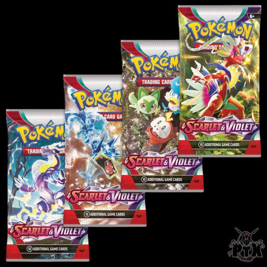 Scarlet & Violet Base Booster Pack Art Set X4 Pack Pokemon 2023