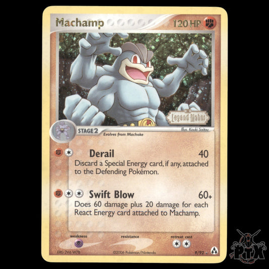 Machamp Reverse Holo #9/92 Legend Maker NM/LP Pokemon 2006
