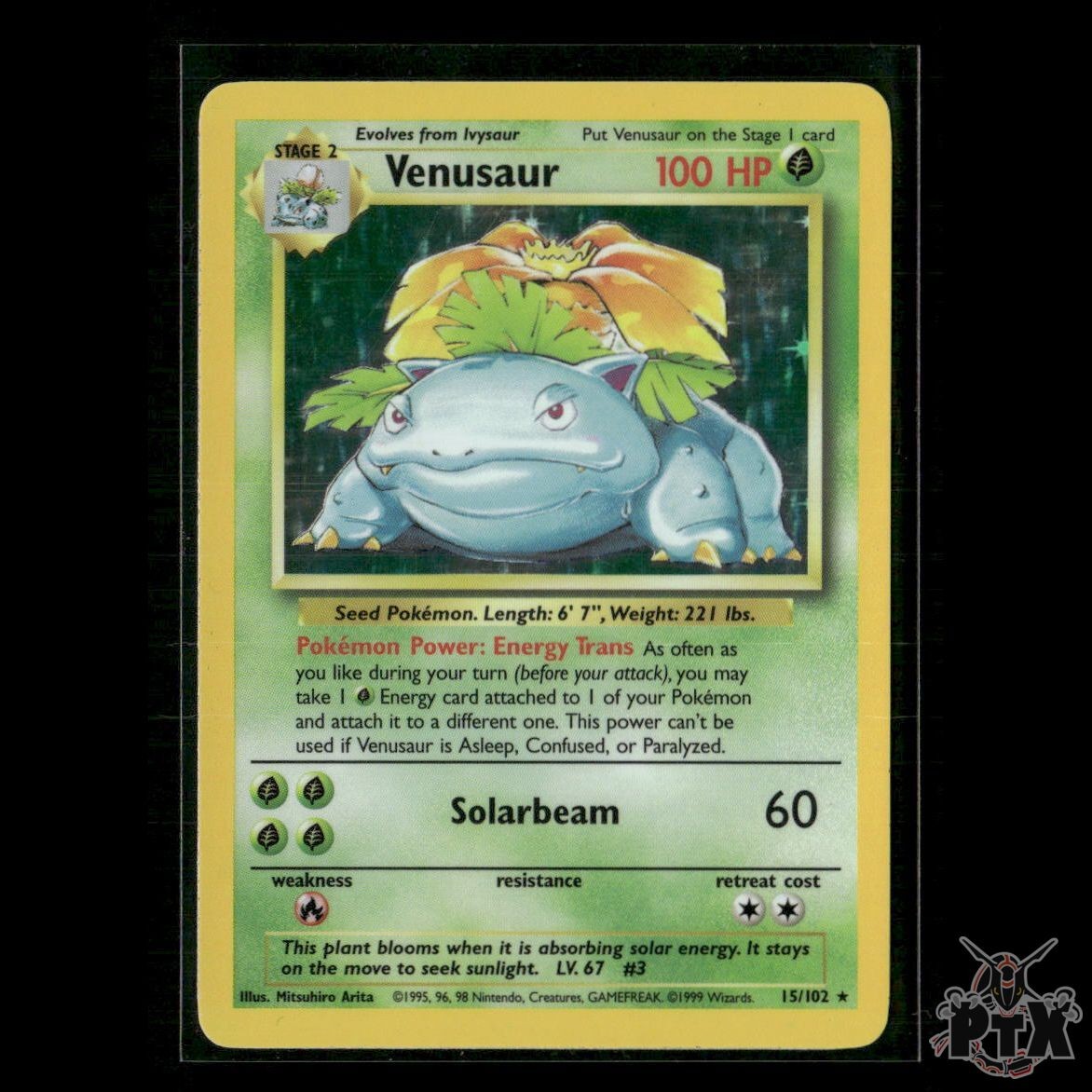 Venusaur 15/102 Base Set LP Pokemon