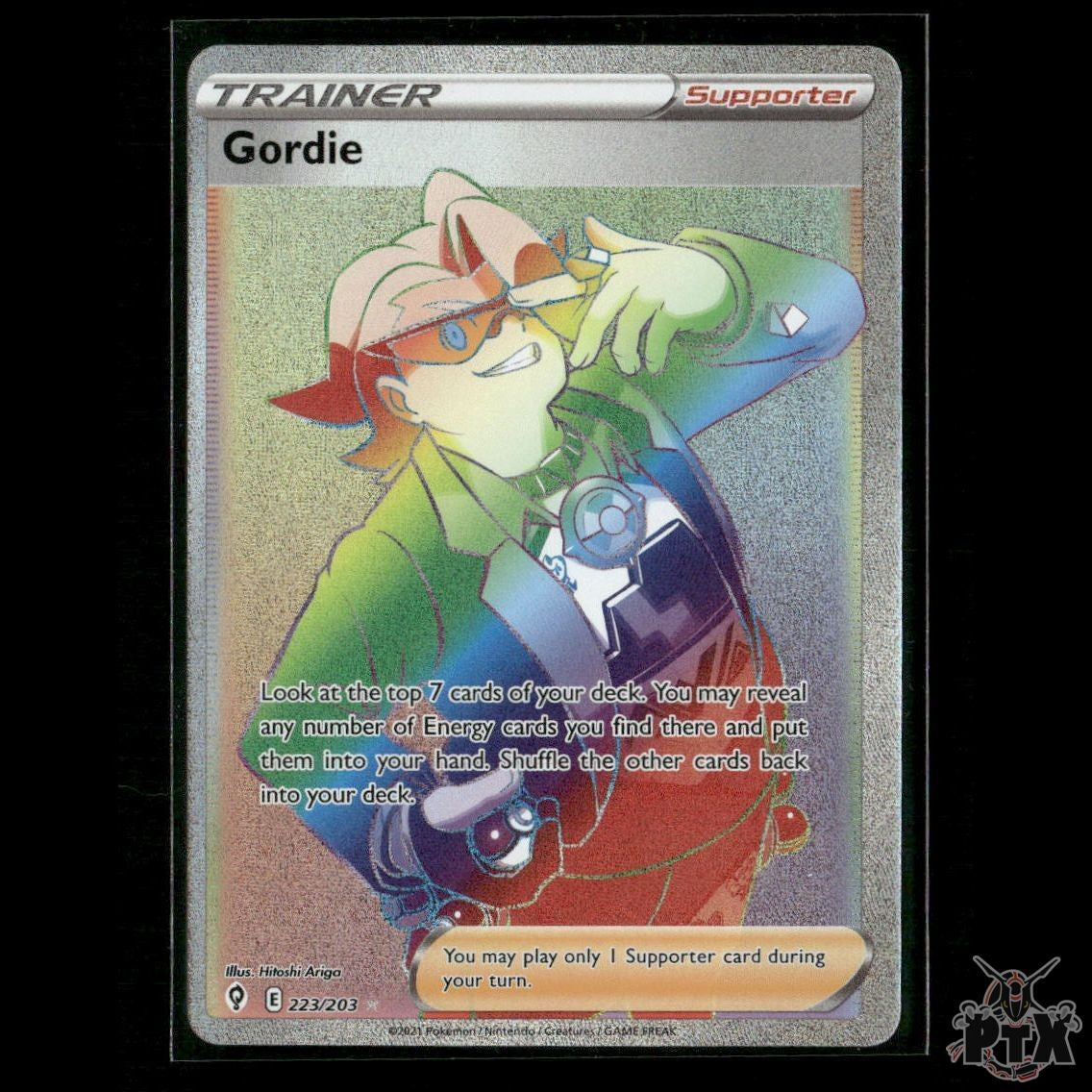 Gordie (Secret) 223/203 SWSH07: Evolving Skies NM Pokemon