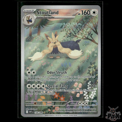 Stoutland 156/086 SV: White Flare NM Pokemon