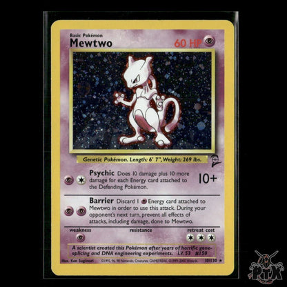 Mewtwo Holo 10/130 Base Set 2 LP Pokemon