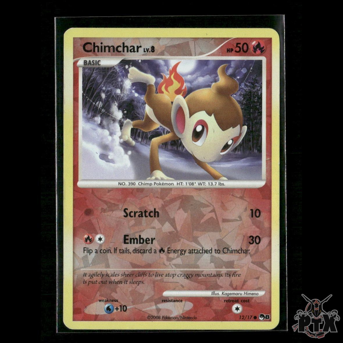 Chimchar Reverse Holo 12/17 POP Series 8 HP Pokemon