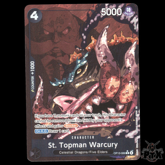 St. Topman Warcury (Alternate Art) OP13-089 Carrying On His Will NM One Piece