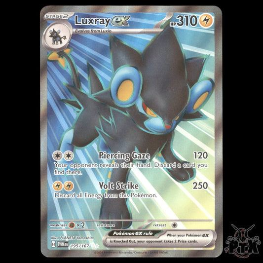 Luxray ex #195/167 Twilight Masquerade NM/Near Mint Pokemon 2024