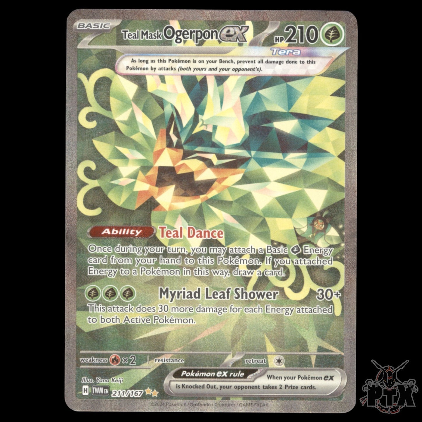 Ogerpon EX #211/167 Twilight Masquerade NM/Near Mint Pokemon 2024
