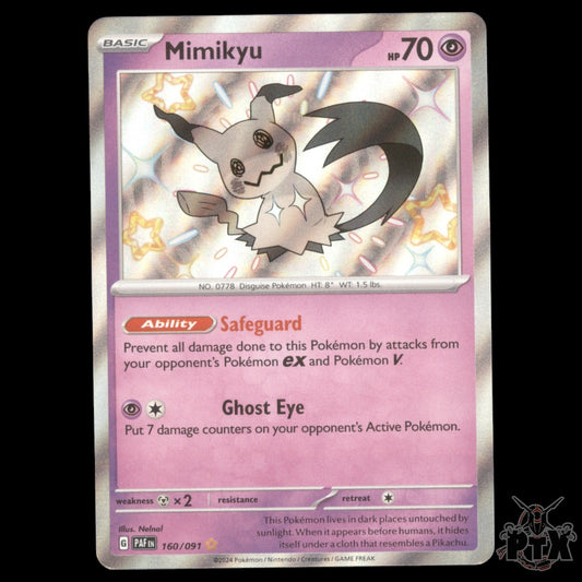 Mimikyu #160/091 Paldean Fates NM/Near Mint Pokemon 2024