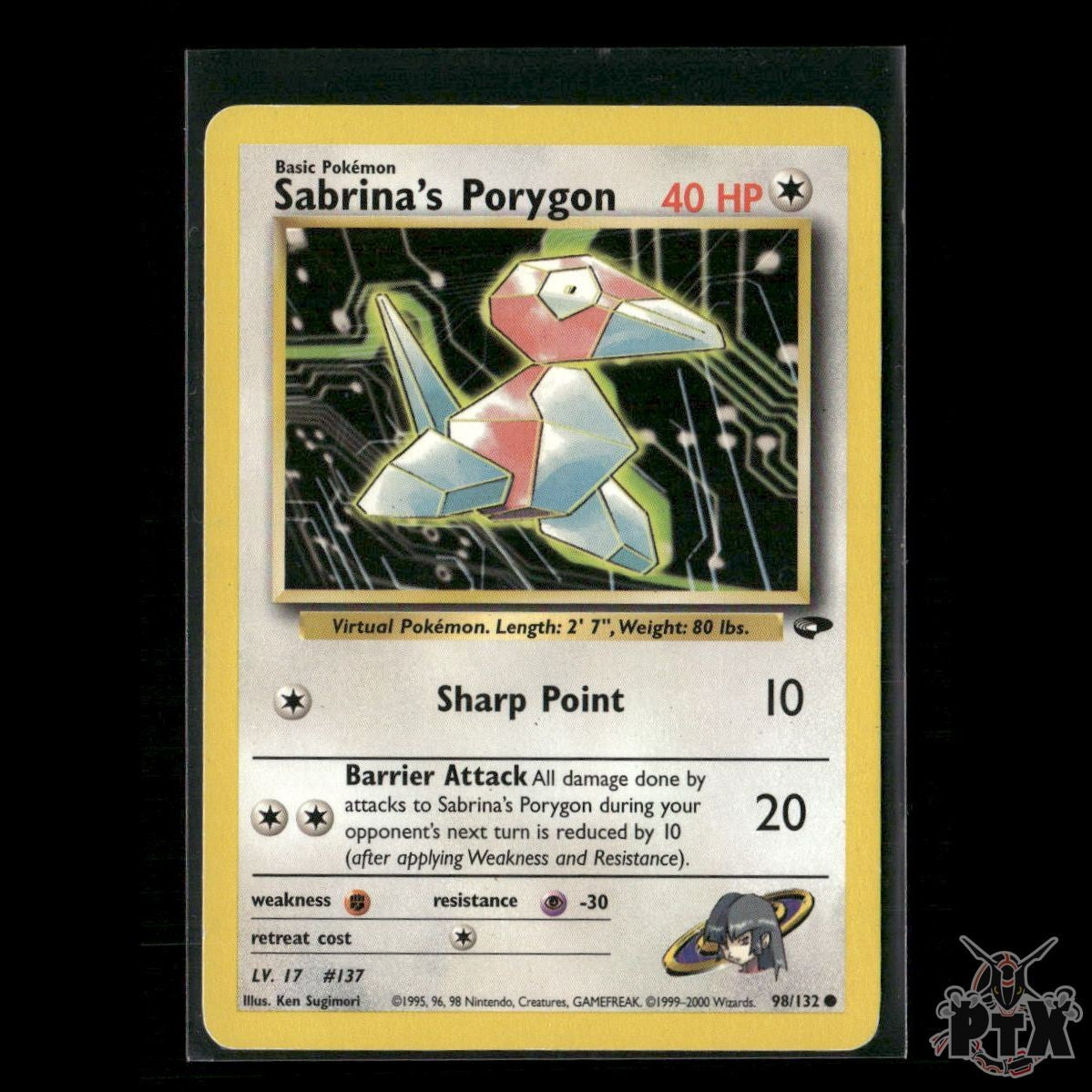 Sabrina's Porygon 98/132 Gym Challenge MP Pokemon