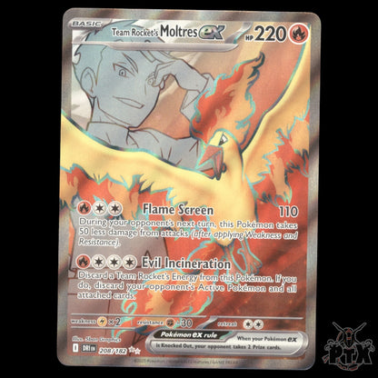 Team Rocket's Moltres ex #208/182 Destined Rivals NM/Near Mint Pokemon 2025