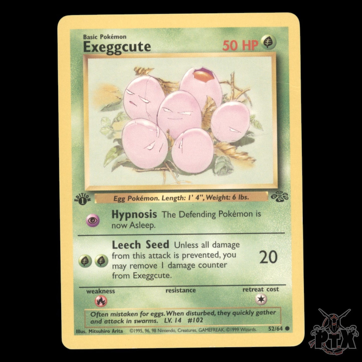 Exeggcute #52/64 1st Edition Jungle LP/Lightly Played Pokemon 1999