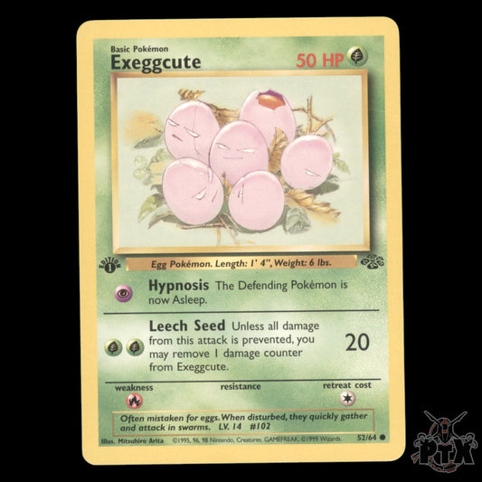 Exeggcute #52/64 1st Edition Jungle LP/Lightly Played Pokemon 1999