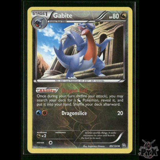Gabite Reverse Holo 89/124 Dragons Exalted LP Pokemon