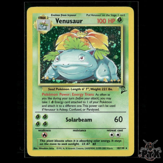 Venusaur Holo 18/130 Base Set 2 LP Pokemon