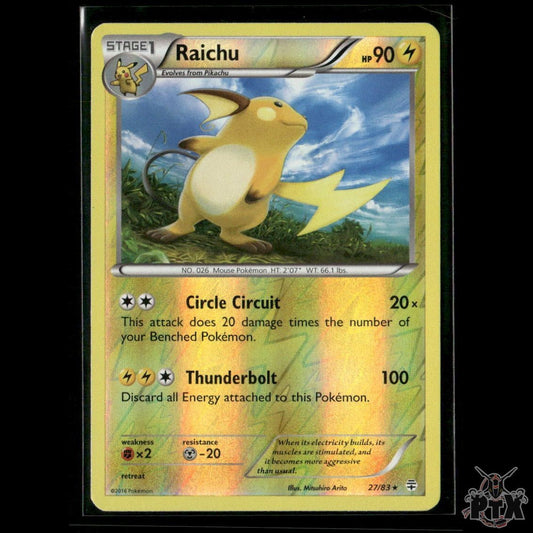 Raichu Reverse Holo 27/83 Generations LP Pokemon