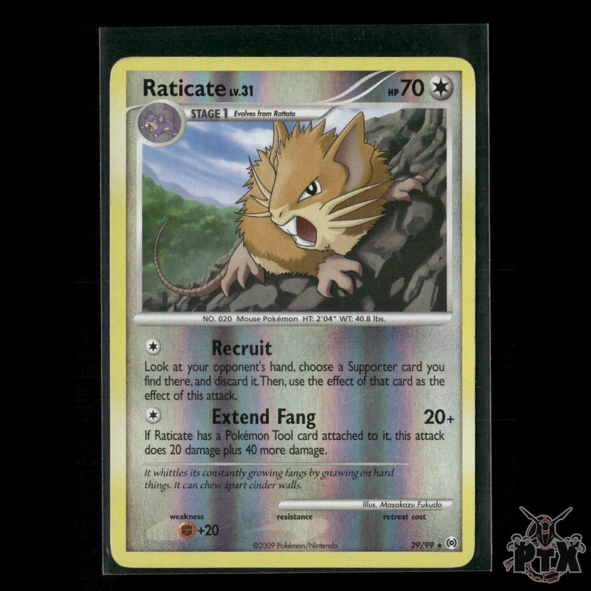 Raticate Reverse Holo 29/99 Arceus MP Pokemon