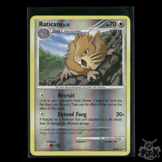 Raticate Reverse Holo 29/99 Arceus MP Pokemon