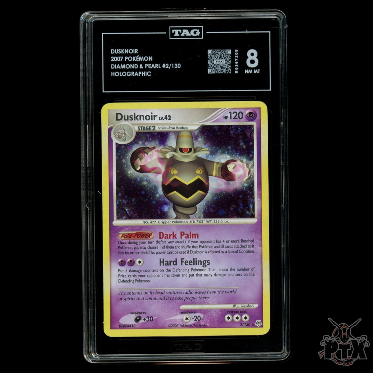 Dusknoir Holo 2/130 TAG 8 Diamond & Pearl Pokemon 2007