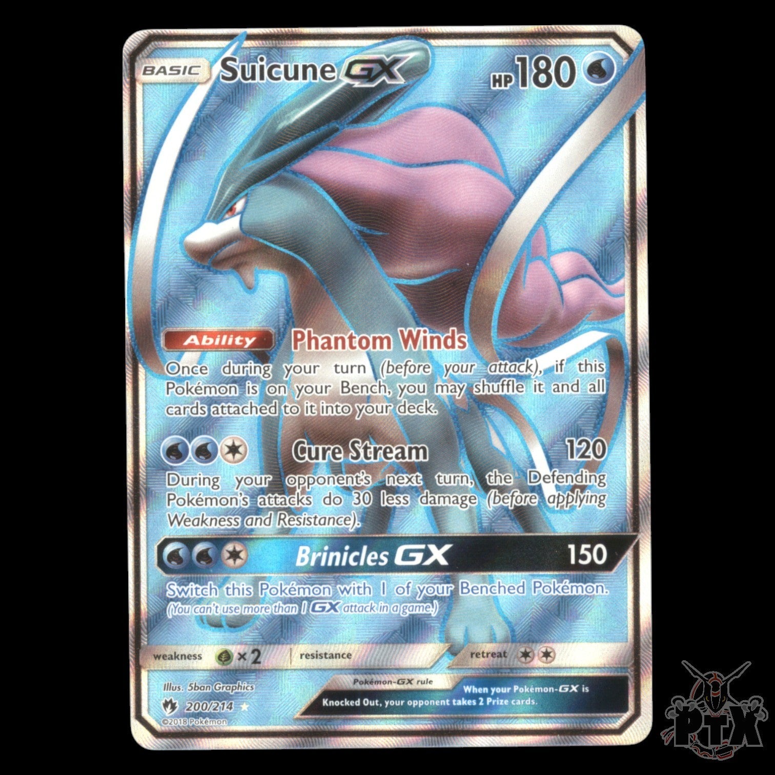 Suicune GX #200/214 Lost Thunder NM/Near Mint Pokemon 2018
